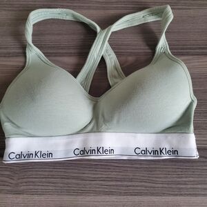 Calvin Klein Light Green Crossback Bralette